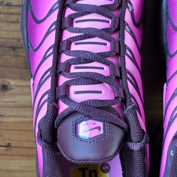 Nike Air Max Plus TN Womens 8.5 Pink Burgundy Tuned Air Sneakers Like New - Picture 12 of 14